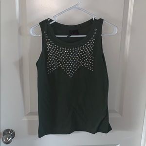 Army green tank with jewels